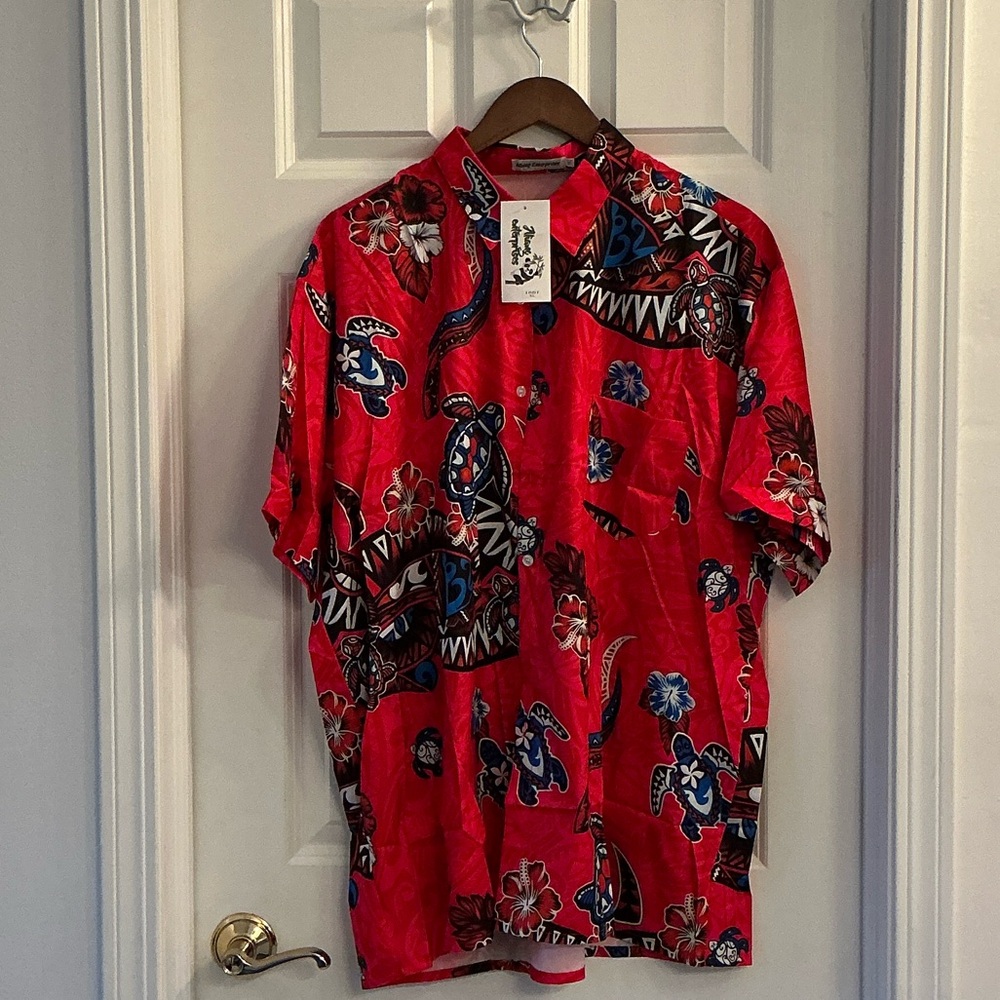 Red Patterned Men's Shirt